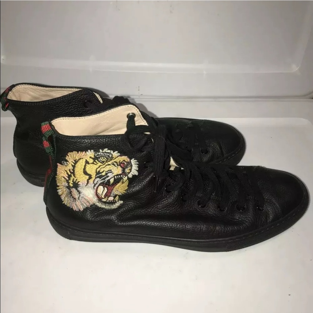 Gucci leather high ‘tiger’ - Picture 4 of 10